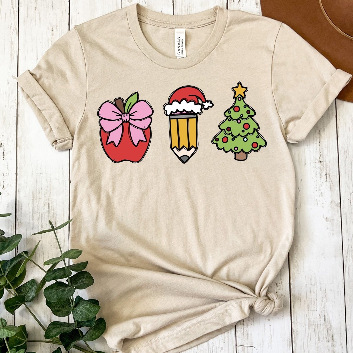 Fun Christmas Icon Teacher T-Shirt