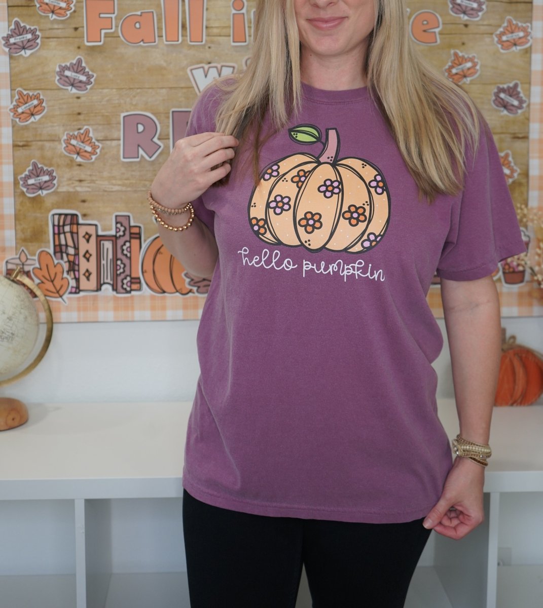 "Hello Pumpkin" Teacher T-Shirt | Fall T-Shirt