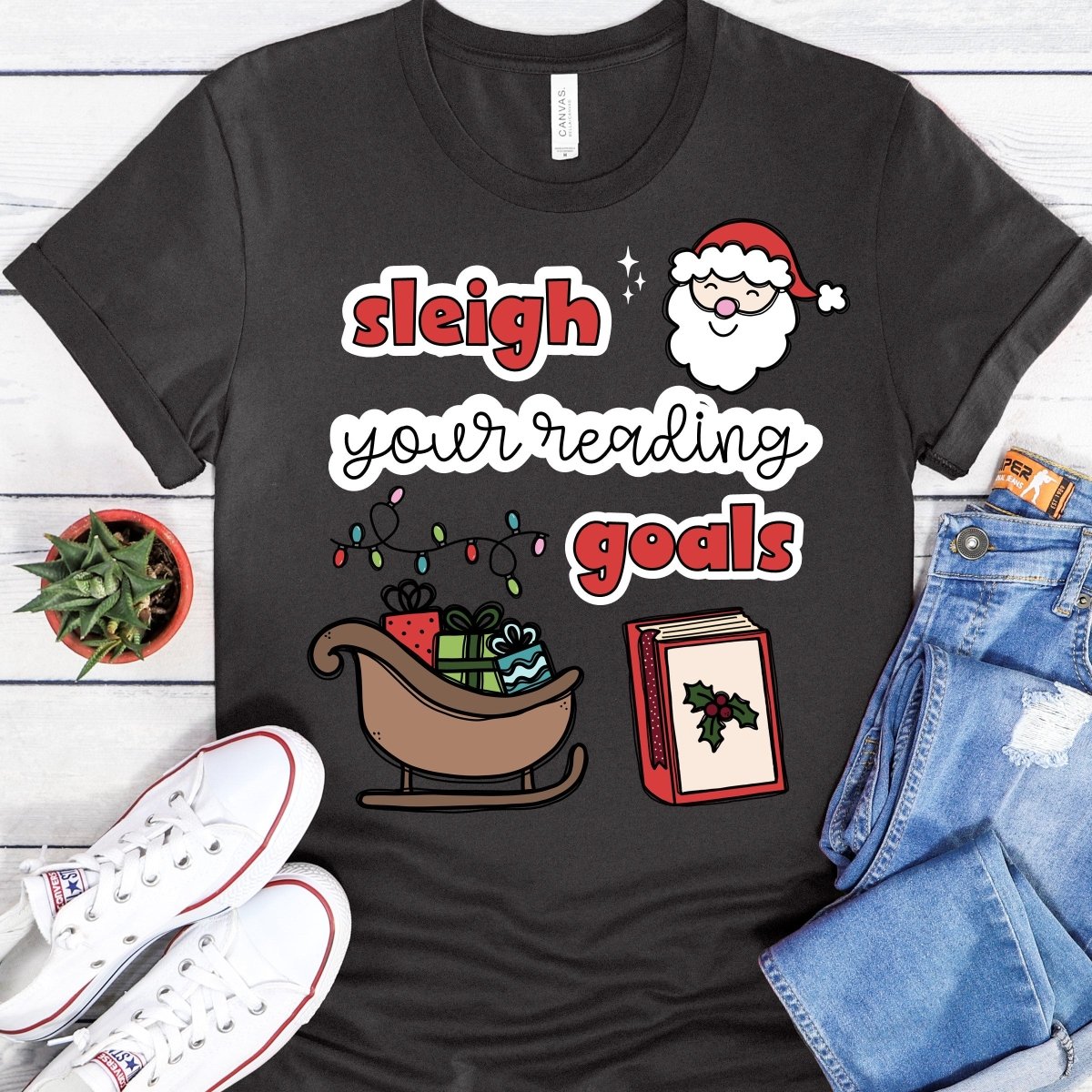 "Sleigh Your Reading Goals" T-Shirt